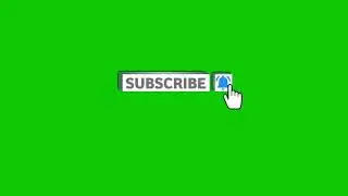 Youtube Animated Green screen Subscribe button with bell icon sound | Green Screen Subscribe button