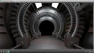 Sci-fi corridor lighting and rendering in Maya Vray Tutorial