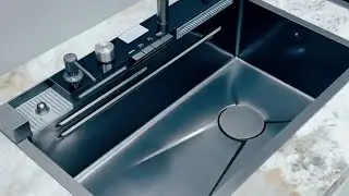 Single Bowl Kitchen Sink😲Waterfall Bar Sink install 🛠️