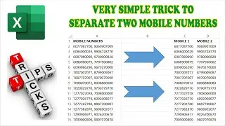 How to Separate 2 Mobile Numbers from Single Cell in Excel