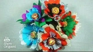 #Букет цветов из чупа чупсов своими руками