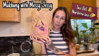Mukbang with messy jessy // Taco Bell new dipping tacos // I met my siblings for first time