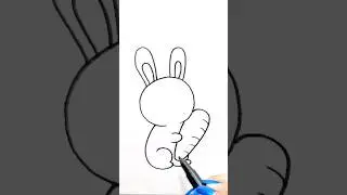 Cute Rabbit Drawing, #Bunny, #drawing, #shorts..