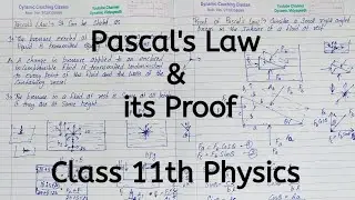 Pascal's Law | Chapter 9 | Mechanical Properties of Fluids | Class 11 Physics