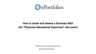 How to create and release a Summary MSF (for 