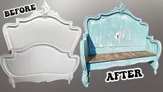 Turning a Thrifted Bed Frame into a Bench / Furniture Flip / DIY Bench