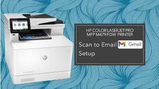 HP Color LaserJet Pro MFP M479 Printer How to Setup & Use Scan to Email Gmail with Embedded Web Serv