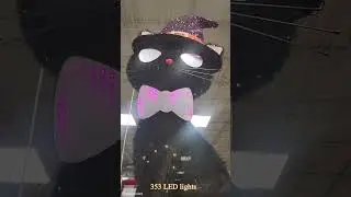 Member's Mark 5' Pre-Lit LED Infinity Mirror Black Cat Pal Display at Sam's Club