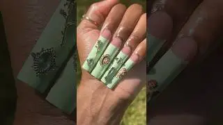 Angel Nails 💚 #shorts #nailart