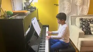 La Cucaracha from John Thompson’s modern course for the piano the third grade book