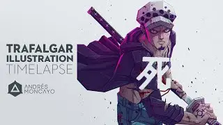 Trafalgar Law (One Piece) - Time lapse Illustration