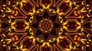 Golden VJ kaleidoscope Background Loop