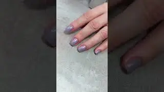перламутровый гель-лак с эффектом втирки