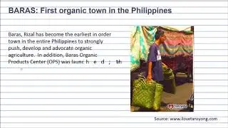 1-Minute Facts: BARAS: First organic town in the Philippines