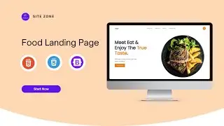 Food Landing Page | HTML, CSS & Bootstrap 5 | @sitezoon | Full sorce code link in the description