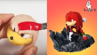 Create Knuckles with Clay / Sonic the hedgehog / Super Sculpey [kiArt kia]