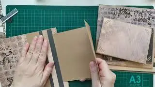 Мужской альбом из обрезков/оформление разворота/скрапбукинг