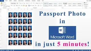How to Create Passport Photo in Microsoft Word | Passport size Photo in Word