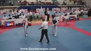 65kg Semifinal - Rahmet Baran Şimşek vs M.B. Akçay (2019 Turkish Cadet Taekwondo Champion)