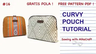 How to sew curvy pouch / Curvy pouch tutorial - Bag making with MikoCraft
