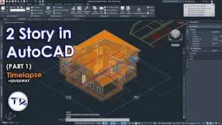 2 STORY HOUSE in AutoCAD Architecture 2023 (Timelapse)