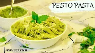 Pesto pasta recipe | Recipe for pesto pasta sauce | how to make pesto pasta