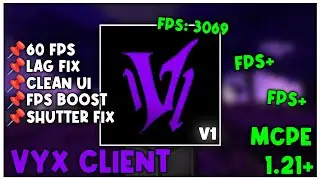 VYX Client for MCPE 1.21 | Ultra Smooth FPS 😳