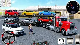Car Transporter Truck Driver Simulator 2024 -Offroad Transport Trailer Driving: Android Gameplay #2