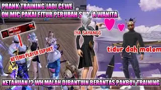 PRANK JADI CEWEK DI TRAINING‼️PAKAI FITUR SUARA CEWE AUTO SAGNE😍🤣
