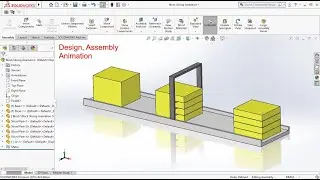 Block cutting or slicing effect 3d animation tutorial in solidworks