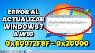 Error 0x80072f8f 0x20000 Windows 7 - SOLUCIÓN