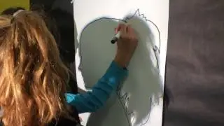 Identity Portrait Painting TRACING SILHOUETTES