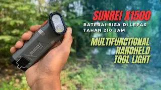 Multifunctional EDC Camping Flashlight | Sunrei X1500 Bright Removable Battery 
