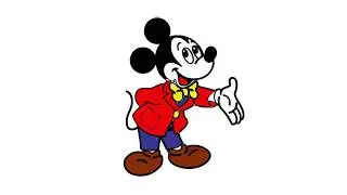 How to draw Mickey Mouse logo