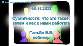 15.11.2022 Субличности что это такое, зачем и как с ними работать