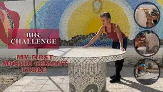 Building My First Mosaic Cement Table: 🛠️ How I Did It