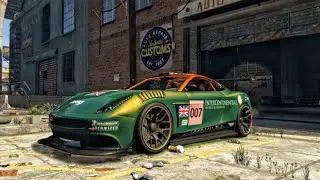 GTA V - Authentic Aston Martin DBR9 GT1 Spec Texture for Massacro Racercar + Vanquish Taillights