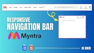 Creating Myntra Navbar Clone 🚀🔥  | Responsive Navigation Bar Using HTML & CSS | In Hindi
