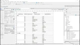 ArchiCAD L024:  Tabelle, Flächenberechnung / Areas  انشاء الجداول لحساب المساحات