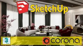 corona 9 render interior lighting SketchUp to 3ds max