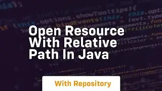 open resource with relative path in java