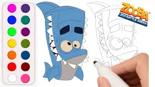 How to Draw and Color Finn from Zooba #Finn #Zooba