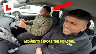 *WRECKED* HE CRASHED THE CAR ON HIS DRIVING LESSON!