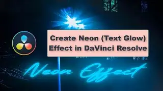 Neon Text Effect in DaVinci Resolve. #davinciresolve