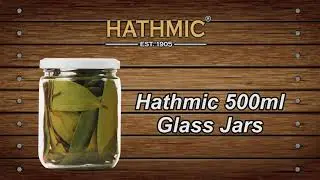Hathmic 500ml glass jar containers for multiple storage purposes.