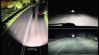 Матричные фары Skoda Octavia A8 глазами обоих водителей