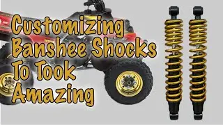 How To Custom Yamaha Banshee Front Shocks. Cerakote and Candy Gold Powder. Golden Ticket