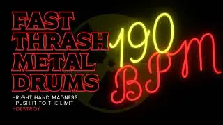 THRASH METAL DRUM TRACK #71| 190 BPM in the Style of FUGITIVE