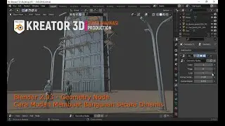 BLENDER 3D 2.93 - PROCEDURAL BUILDING MENGGUNAKAN GEOMETRY NODE