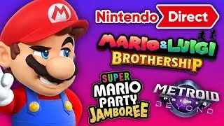 REACTING TO MARIO & LUIGI BROTHERSHIP, MARIO PARTY JAMBOREE, ZELDA ECHOS OF WISDOM, METROID PRIME 4